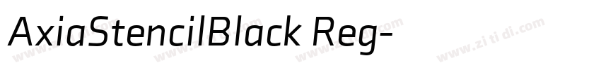 AxiaStencilBlack Reg字体转换